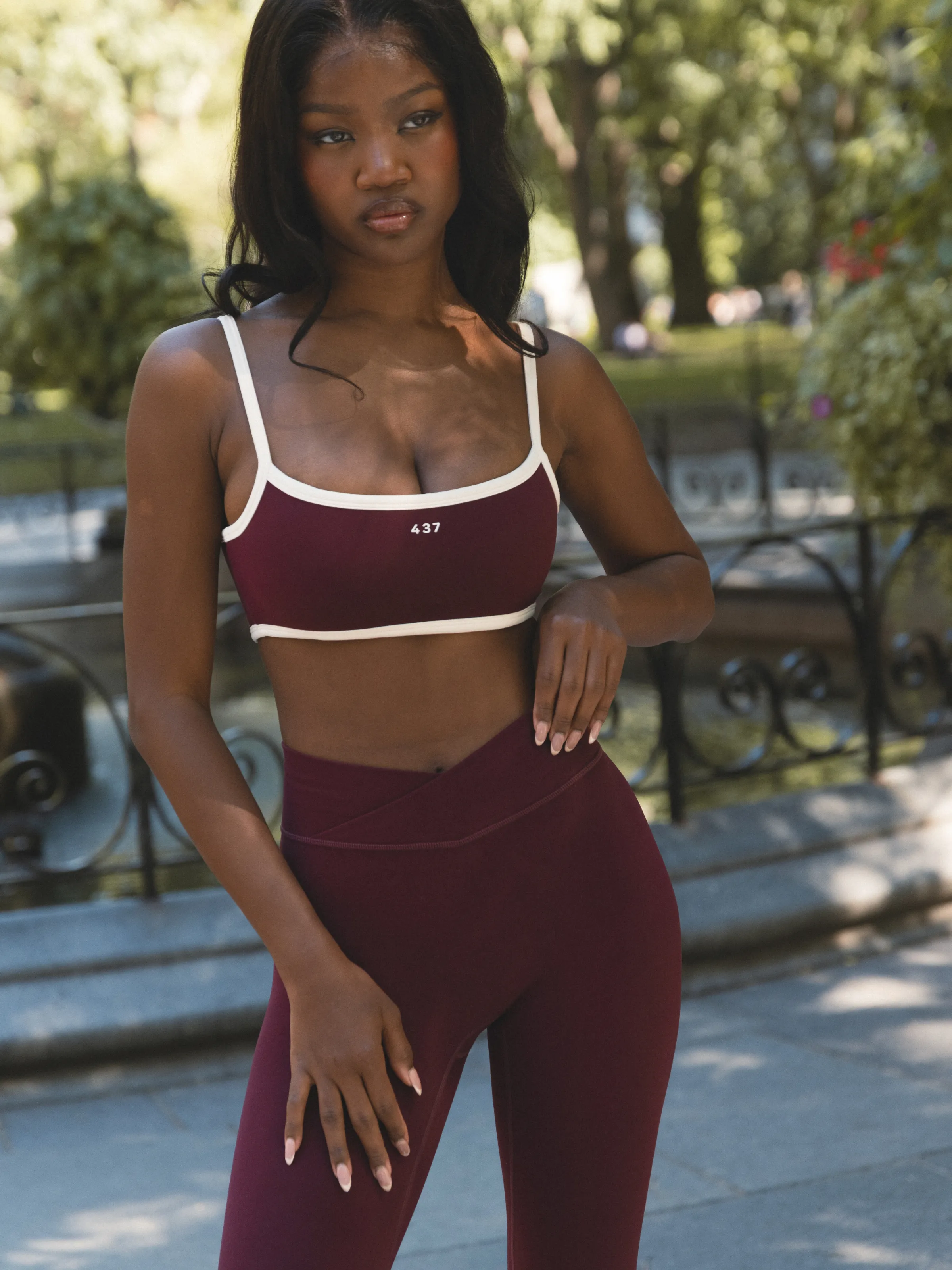 The Micro Bra Black Cherry & Cream sold by 437