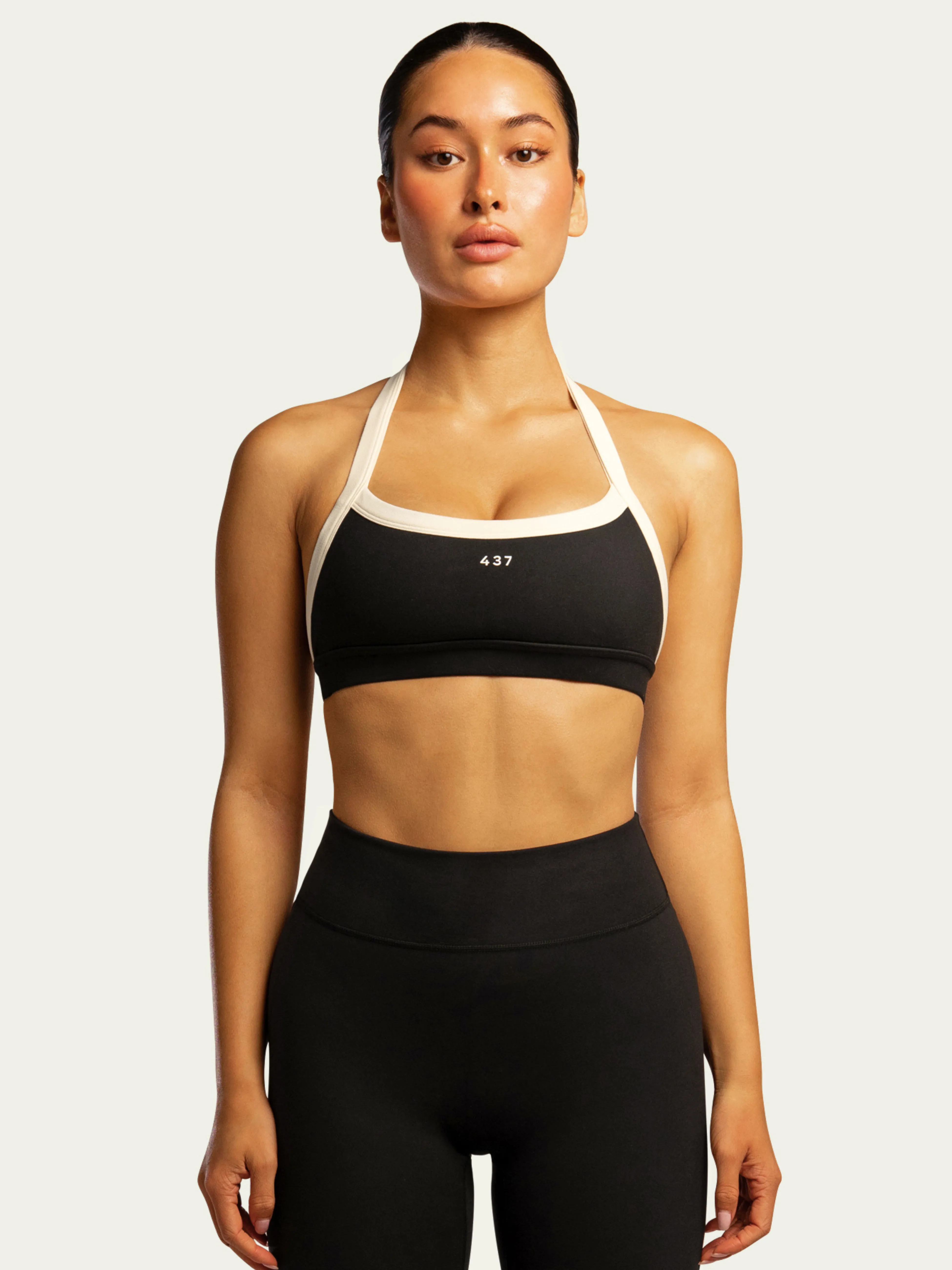 The Halter Bra / Black-Cream sold by 437