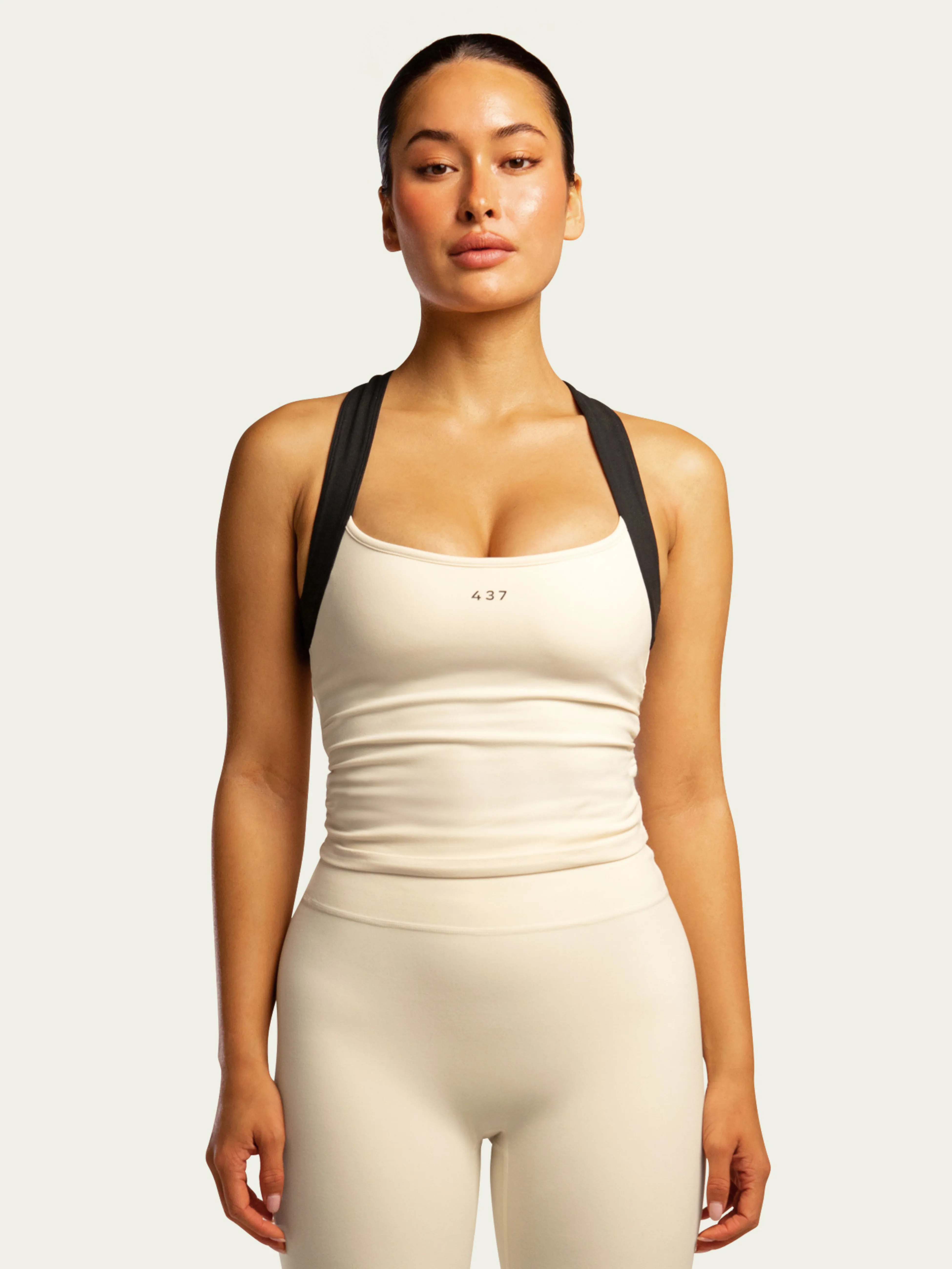 The Sculpt Tank / Cream-Black sold by 437