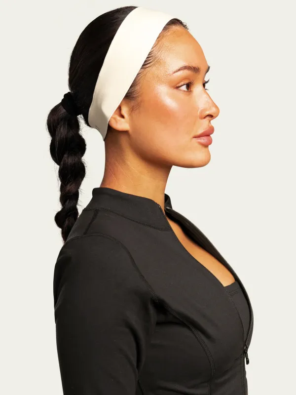 The Micro Headband / Black-Cream sold by 437