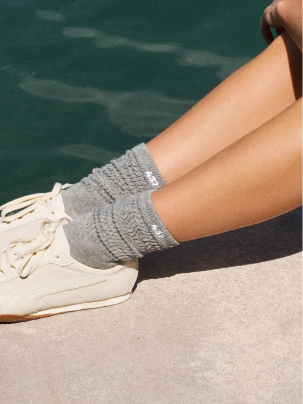 The Scrunchie Sock / Heather-Grey made by 437