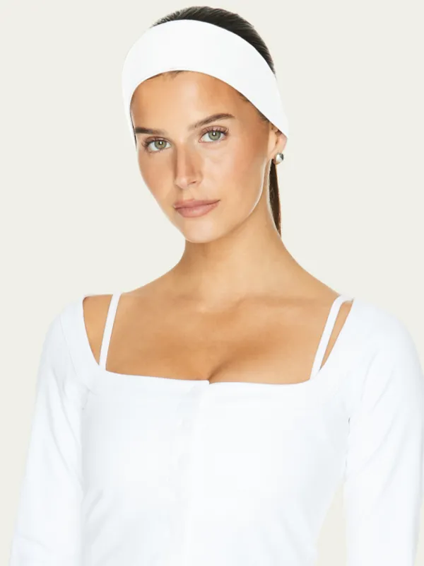 The Contour Headband 2 Pack White & Heather Grey made by 437