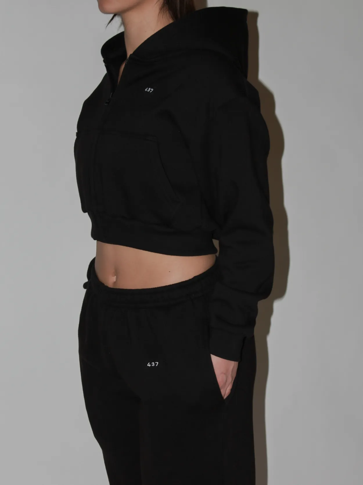 The Zip Hoodie / Black sold by 437 product image thumbnail 4