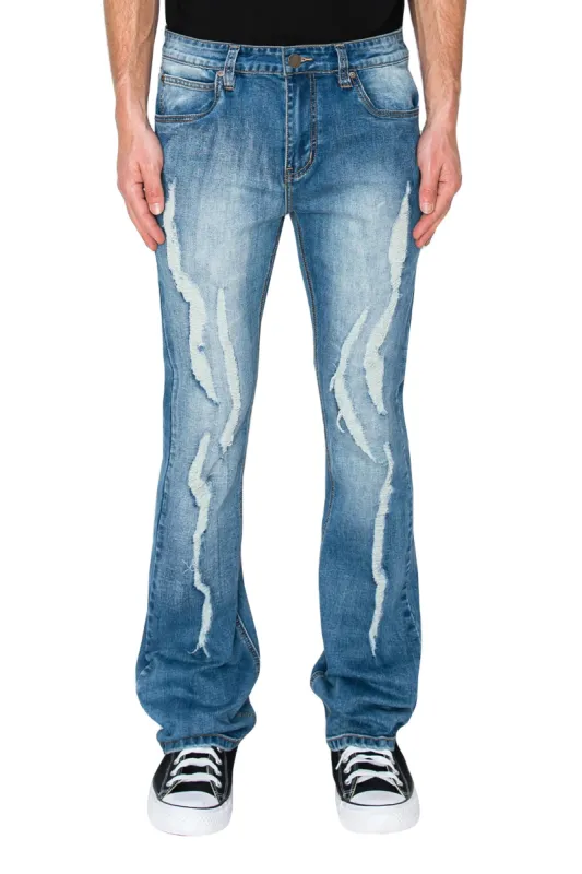Men's Bootcut Distressed Denim Jeans sold by G-Style USA