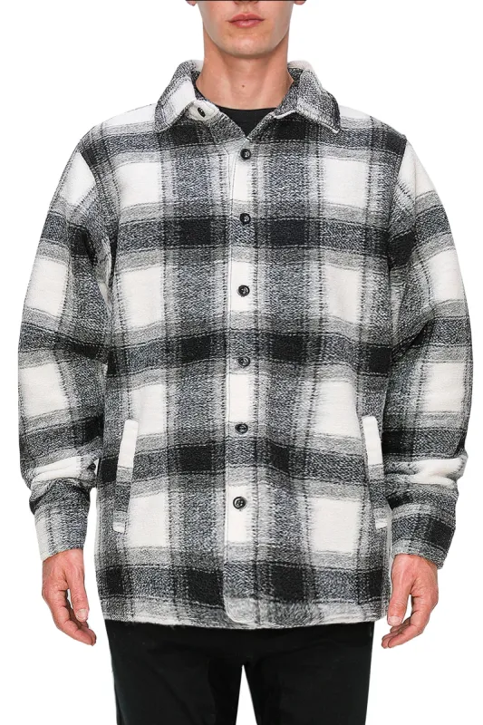 Men's Essential Felted Plaid Overshirts sold by G-Style USA