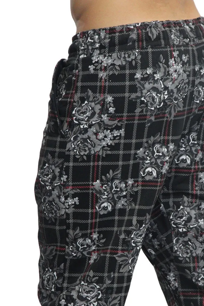 Floral Plaid French Terry Jogger Pants sold by G-Style USA product image thumbnail 4