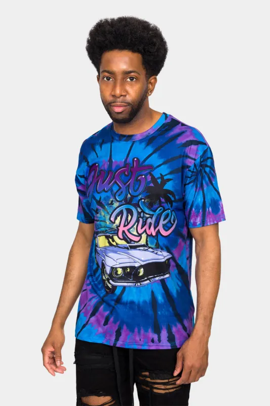 Just Ride Tie Dye T-Shirt sold by G-Style USA