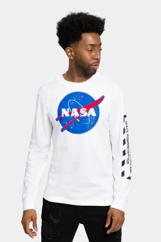 NASA Chenille Patch Long Sleeve T-Shirt sold by G-Style USA