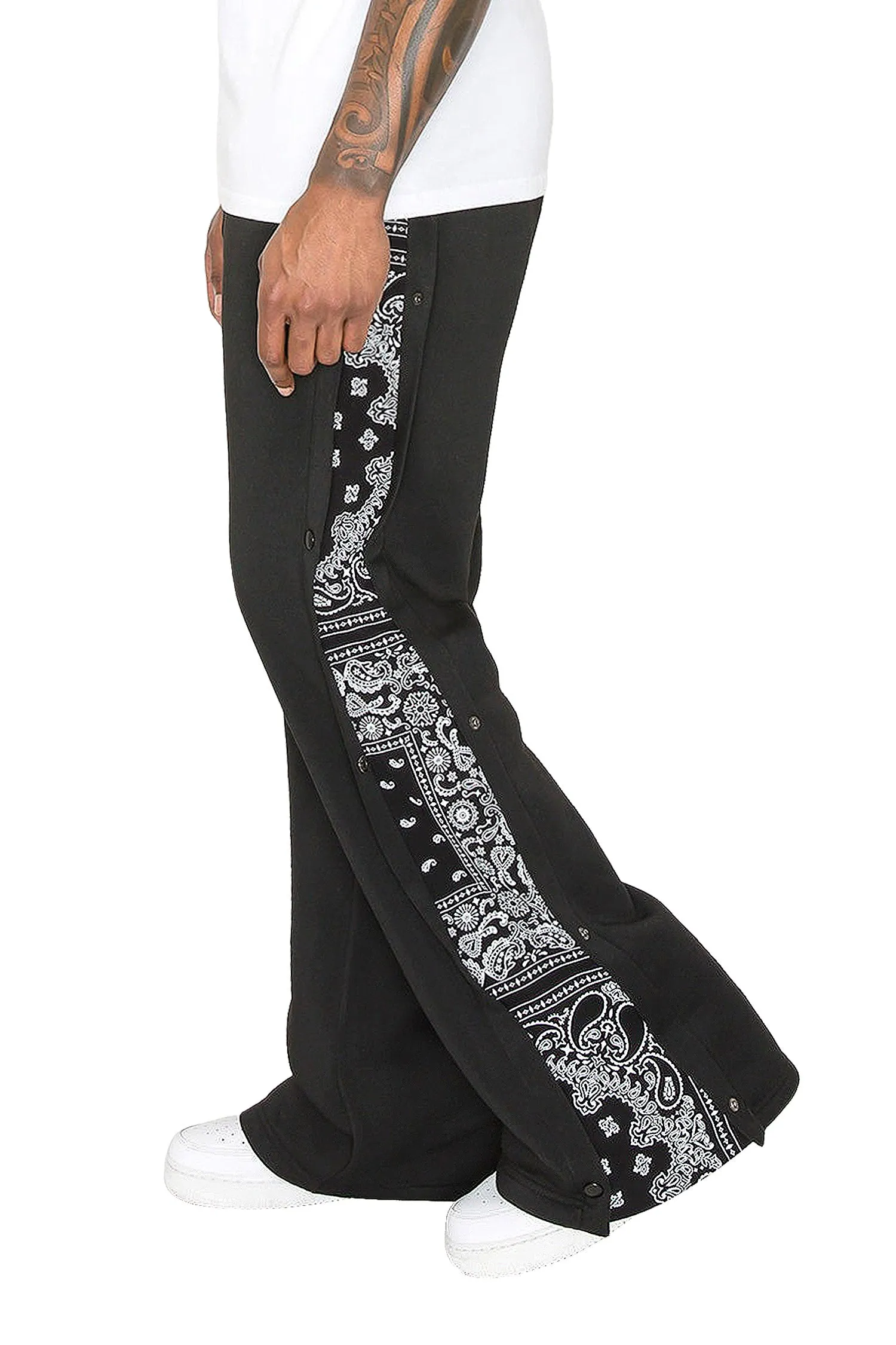 Men's Flared Bandana Fleece Sweat Pants sold by G-Style USA product image thumbnail 2