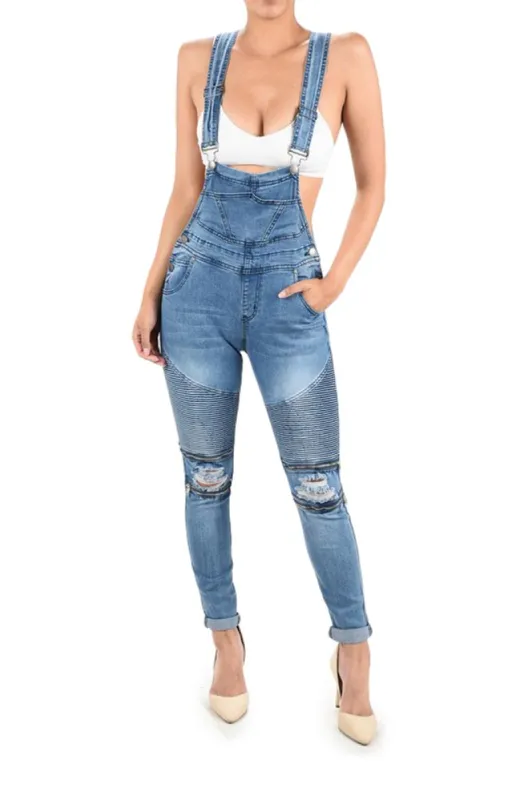 Women's Biker Denim Overalls sold by G-Style USA
