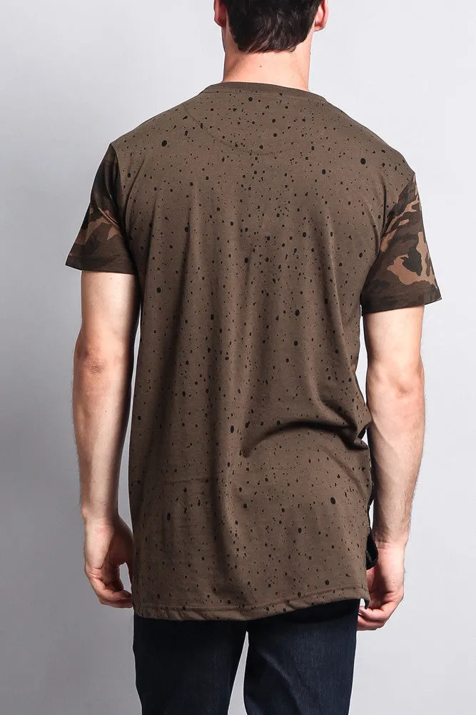 Star Print Block Camo Splatter T-Shirt sold by G-Style USA product image thumbnail 3
