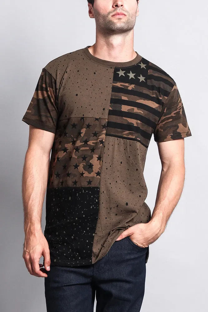Star Print Block Camo Splatter T-Shirt sold by G-Style USA product image thumbnail 5