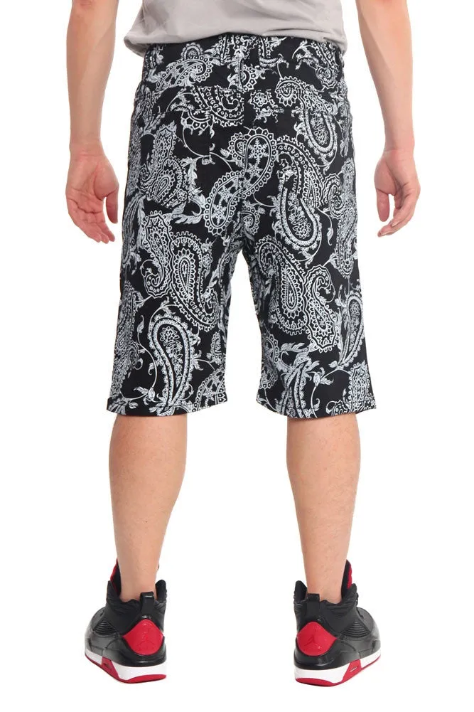 Men's Paisley Twill Dropcrotch Shorts sold by G-Style USA product image thumbnail 3