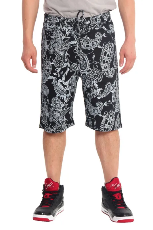Men's Paisley Twill Dropcrotch Shorts sold by G-Style USA