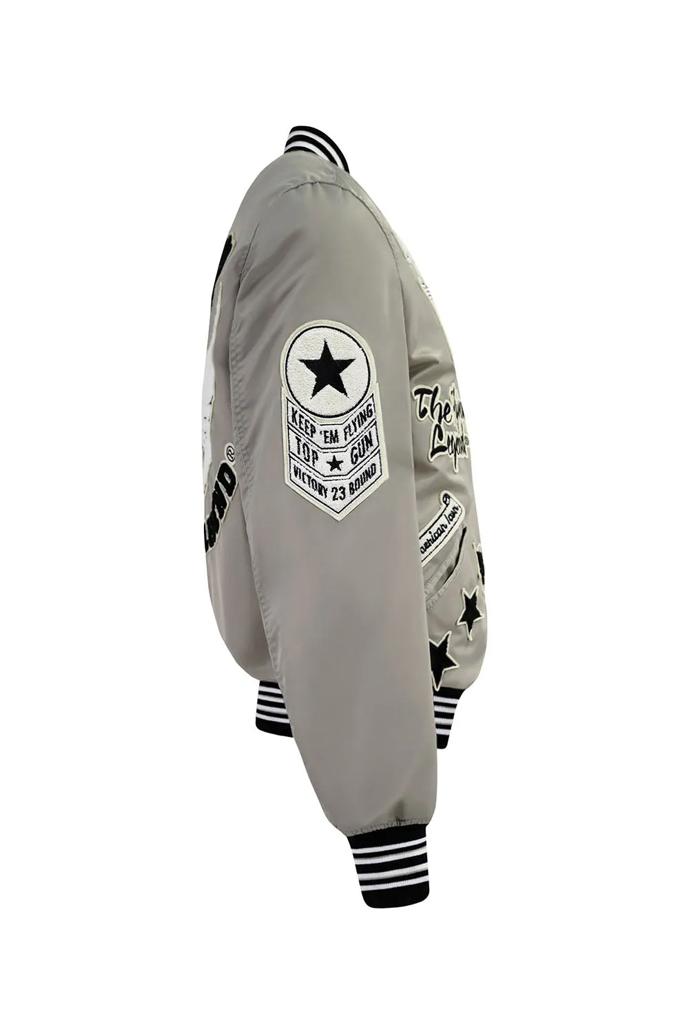 Top Gun "Flying Legend" Nylon Embroidery Patched Varsity Jacket sold by G-Style USA product image thumbnail 4