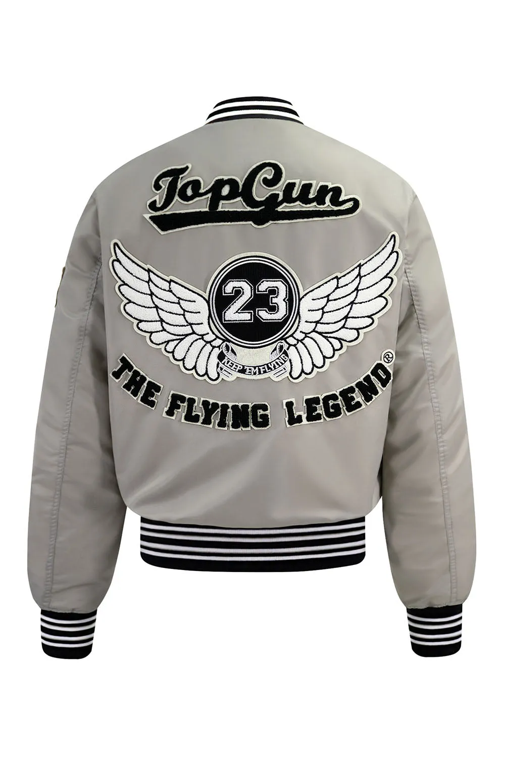 Top Gun "Flying Legend" Nylon Embroidery Patched Varsity Jacket sold by G-Style USA product image thumbnail 3