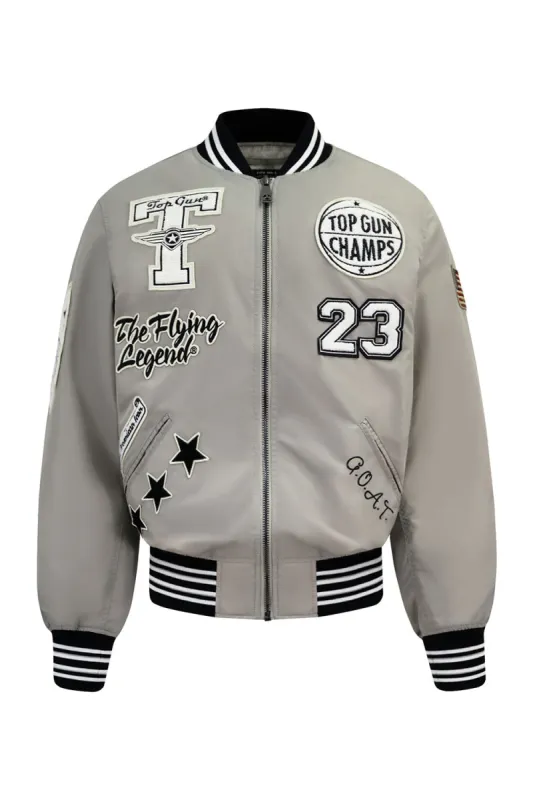 Top Gun "Flying Legend" Nylon Embroidery Patched Varsity Jacket sold by G-Style USA