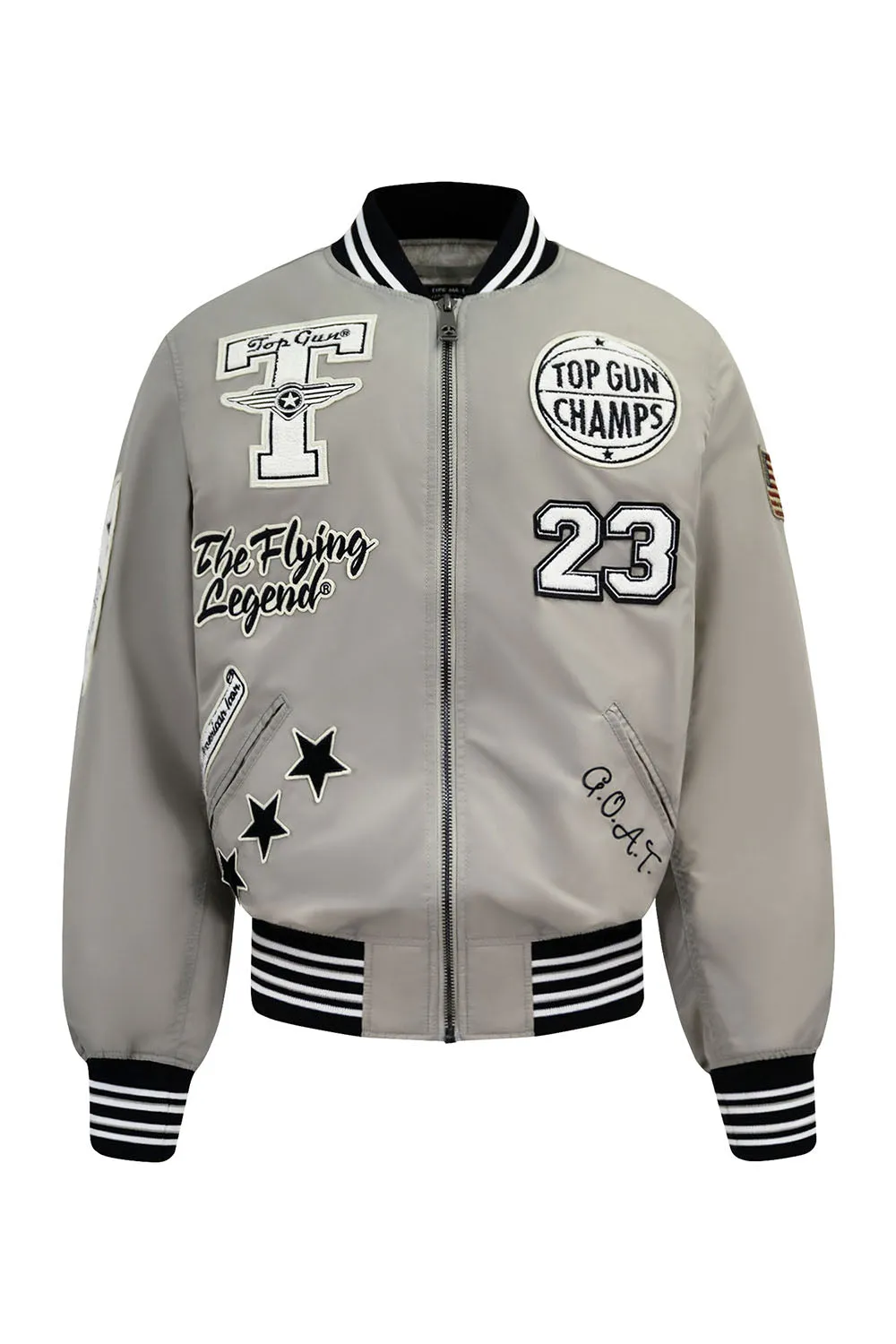 Top Gun "Flying Legend" Nylon Embroidery Patched Varsity Jacket sold by G-Style USA