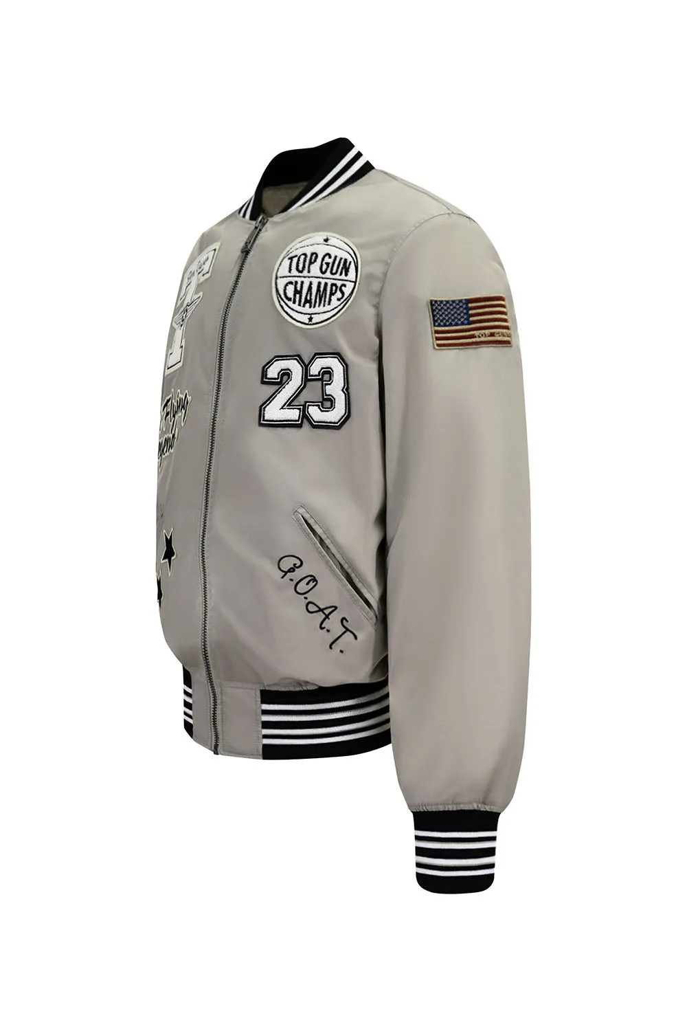 Top Gun "Flying Legend" Nylon Embroidery Patched Varsity Jacket sold by G-Style USA product image thumbnail 2