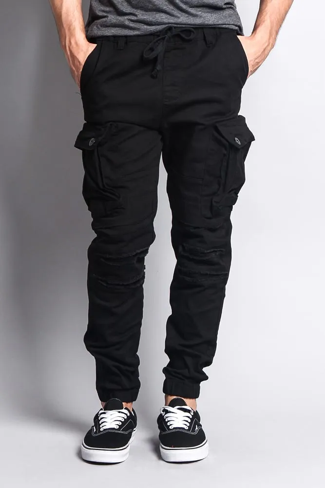 Big Cargo Jogger Pants With Distressed Knee sold by G-Style USA product image thumbnail 3