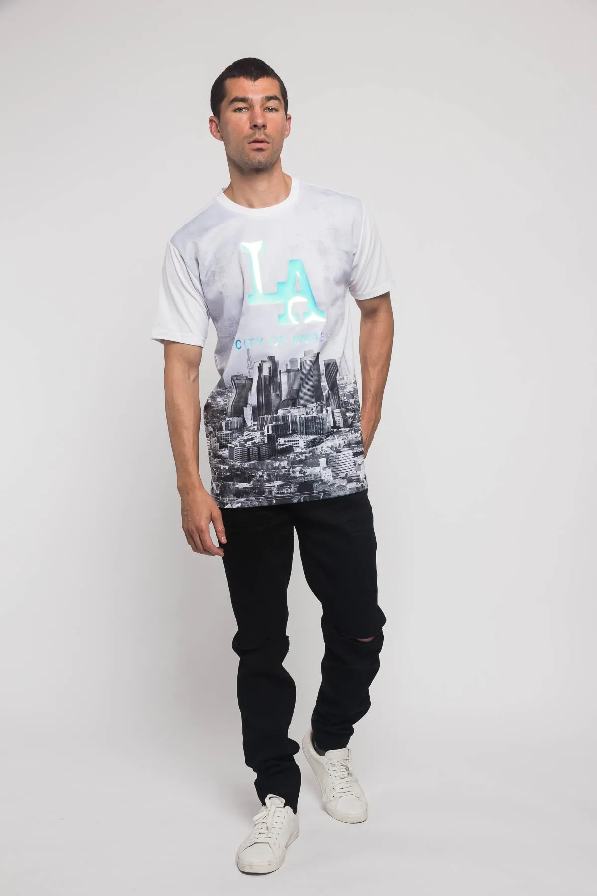 Iridescent Los Angeles City T-Shirt sold by G-Style USA product image thumbnail 5