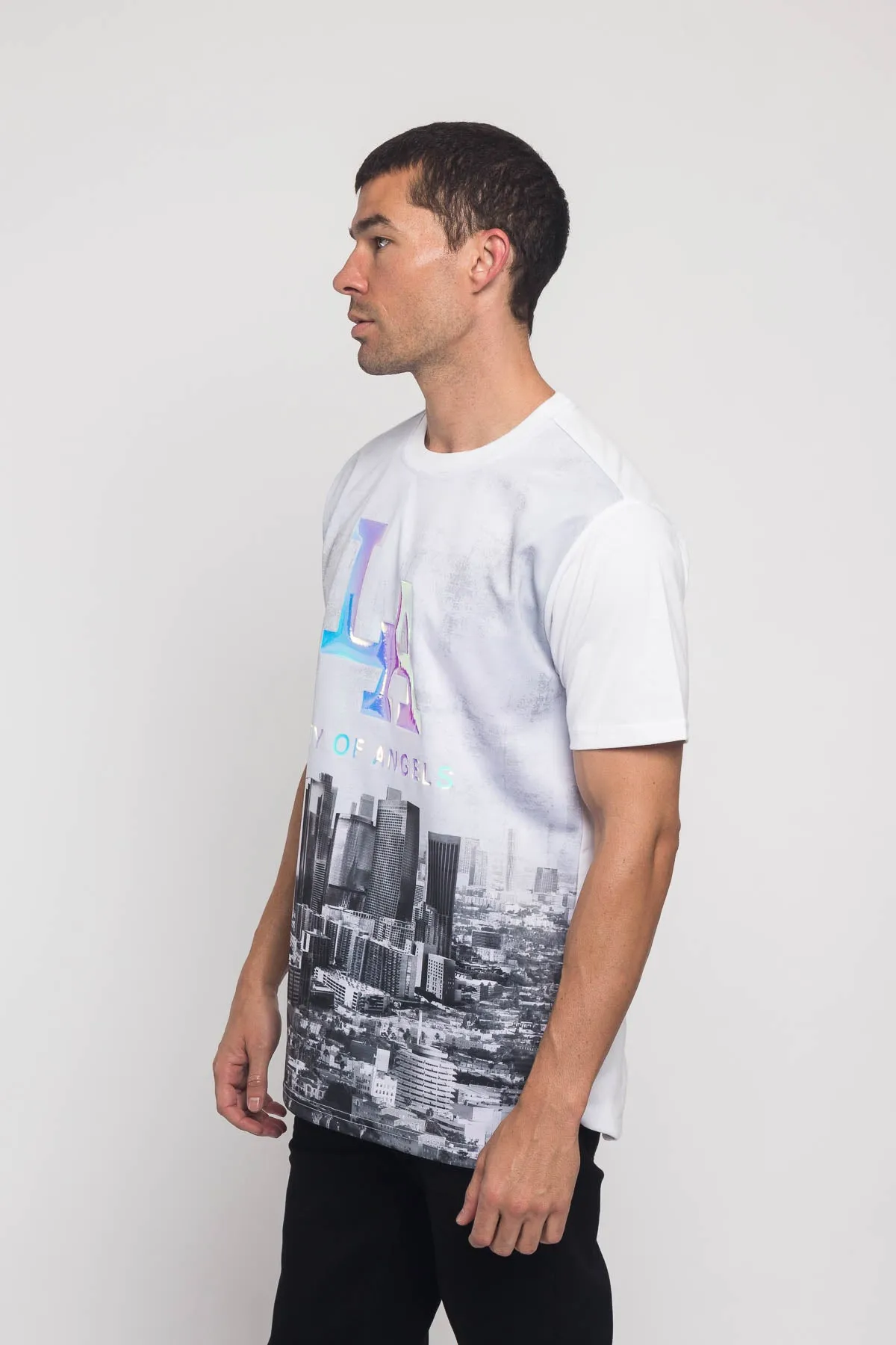 Iridescent Los Angeles City T-Shirt sold by G-Style USA product image thumbnail 2