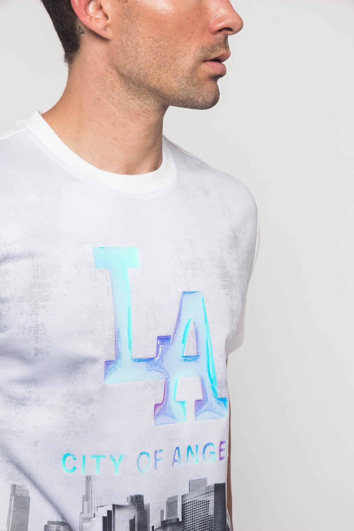 Iridescent Los Angeles City T-Shirt sold by G-Style USA product image thumbnail 4