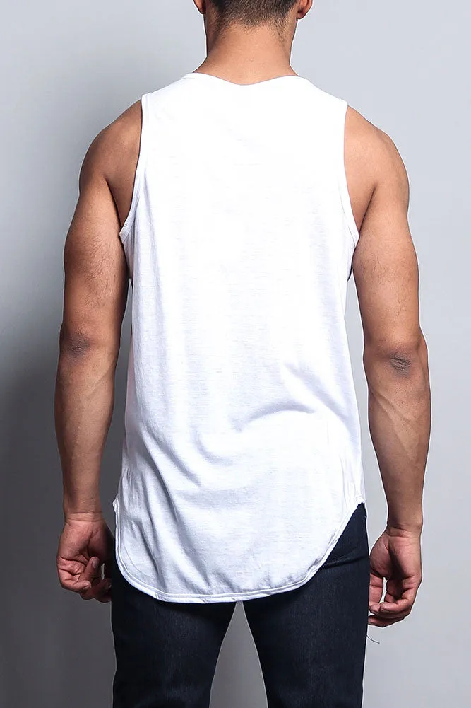 Basic Long Length Curved Hem Tank Top sold by G-Style USA product image thumbnail 3