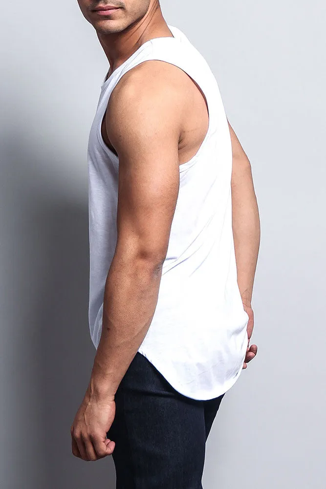 Basic Long Length Curved Hem Tank Top sold by G-Style USA product image thumbnail 4