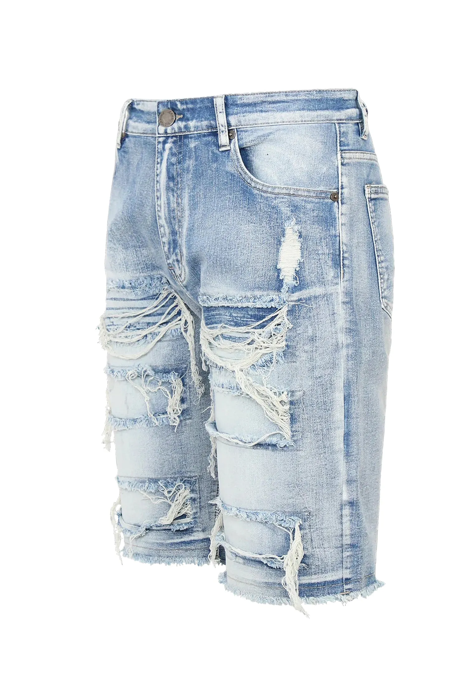 Men's Distressed Washed Out Denim Shorts sold by G-Style USA product image thumbnail 2