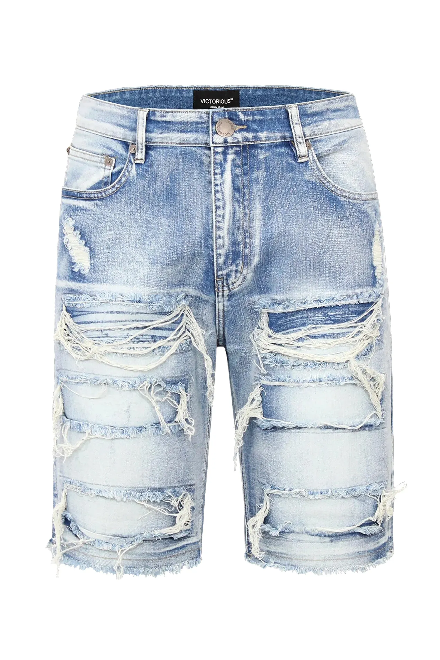 Men's Distressed Washed Out Denim Shorts sold by G-Style USA