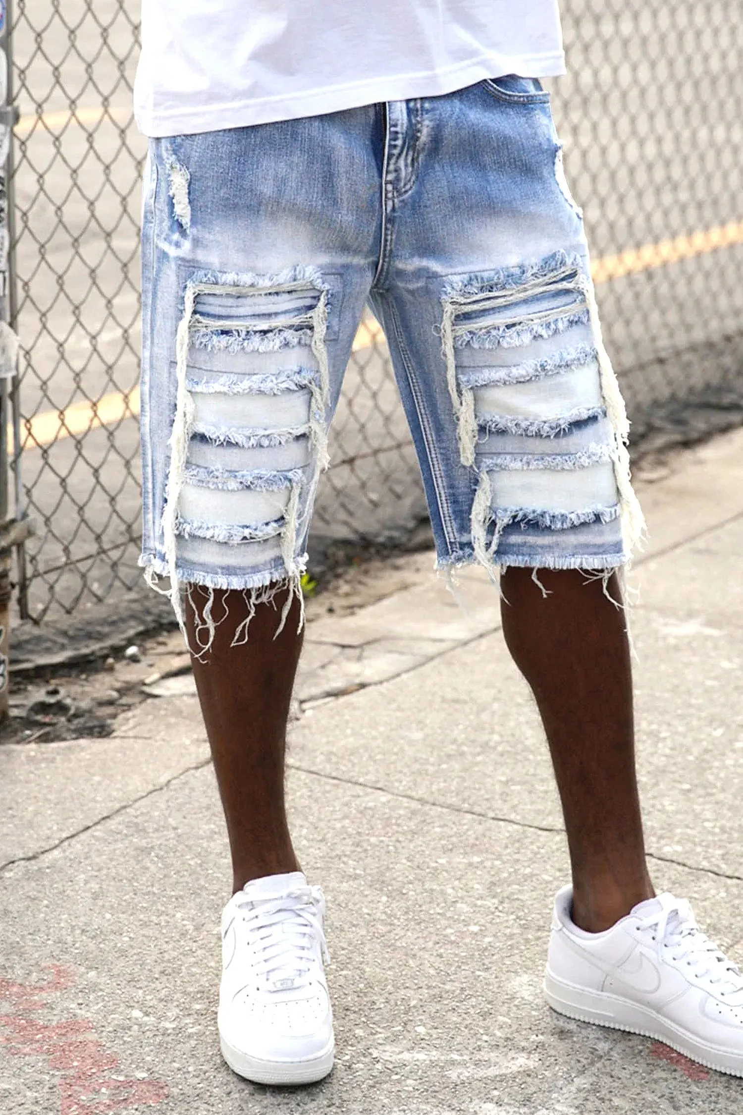 Men's Distressed Washed Out Denim Shorts sold by G-Style USA product image thumbnail 5
