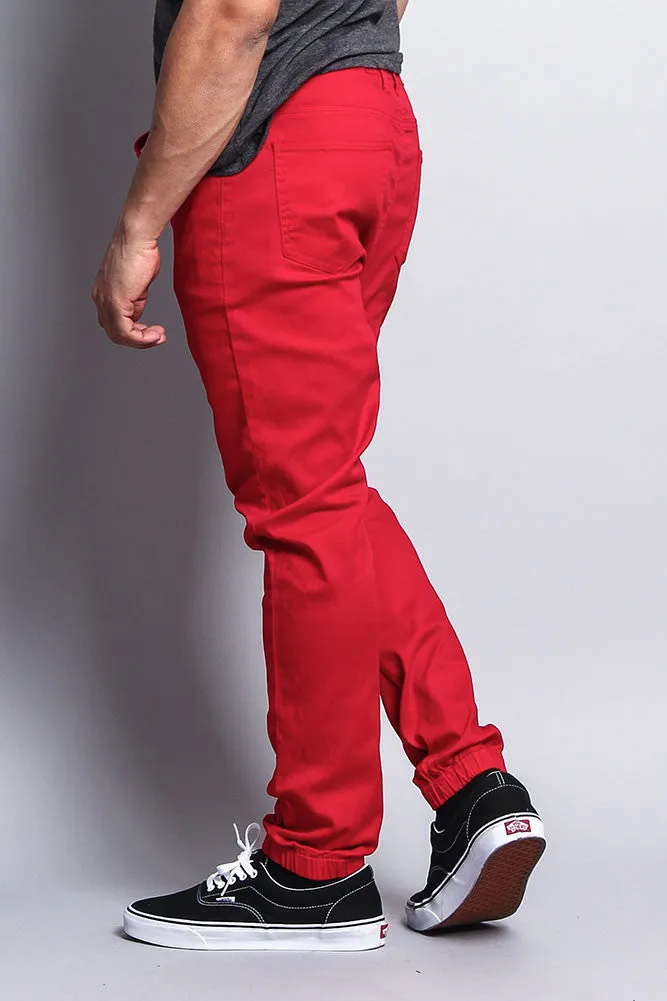 Men's Jogger Twill Pants (Red) sold by G-Style USA product image thumbnail 4