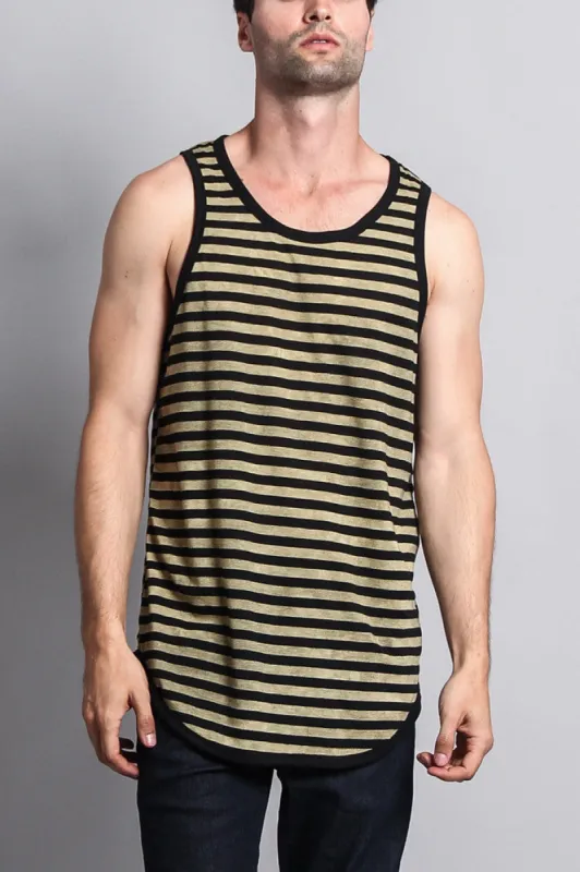 Mineral Wash Stripe Tank-Top sold by G-Style USA