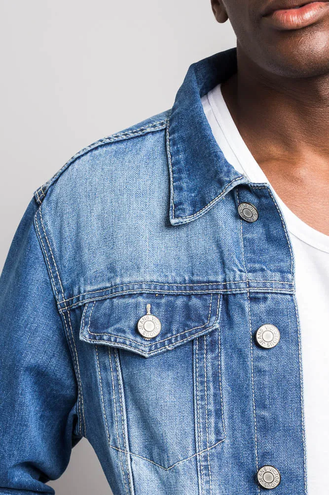 Essential Denim Trucker Jacket sold by G-Style USA product image thumbnail 5