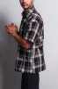 Western Casual Plaid Short Sleeve Button Up Shirt (Brown) sold by G-Style USA