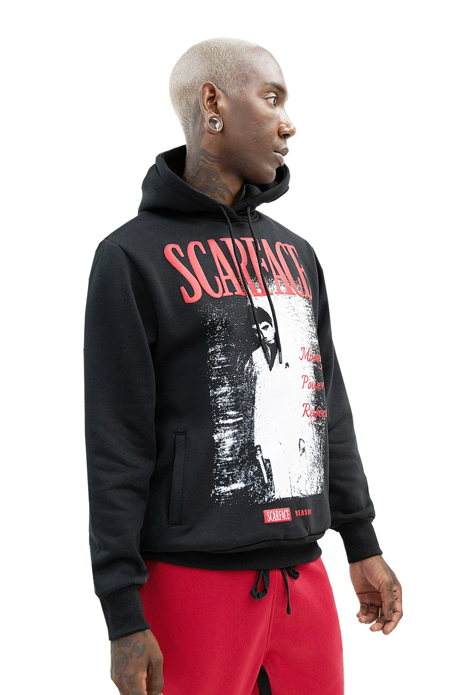 Men's Scarface Money Power Respect Graphic Print Hoodie sold by G-Style USA product image thumbnail 4
