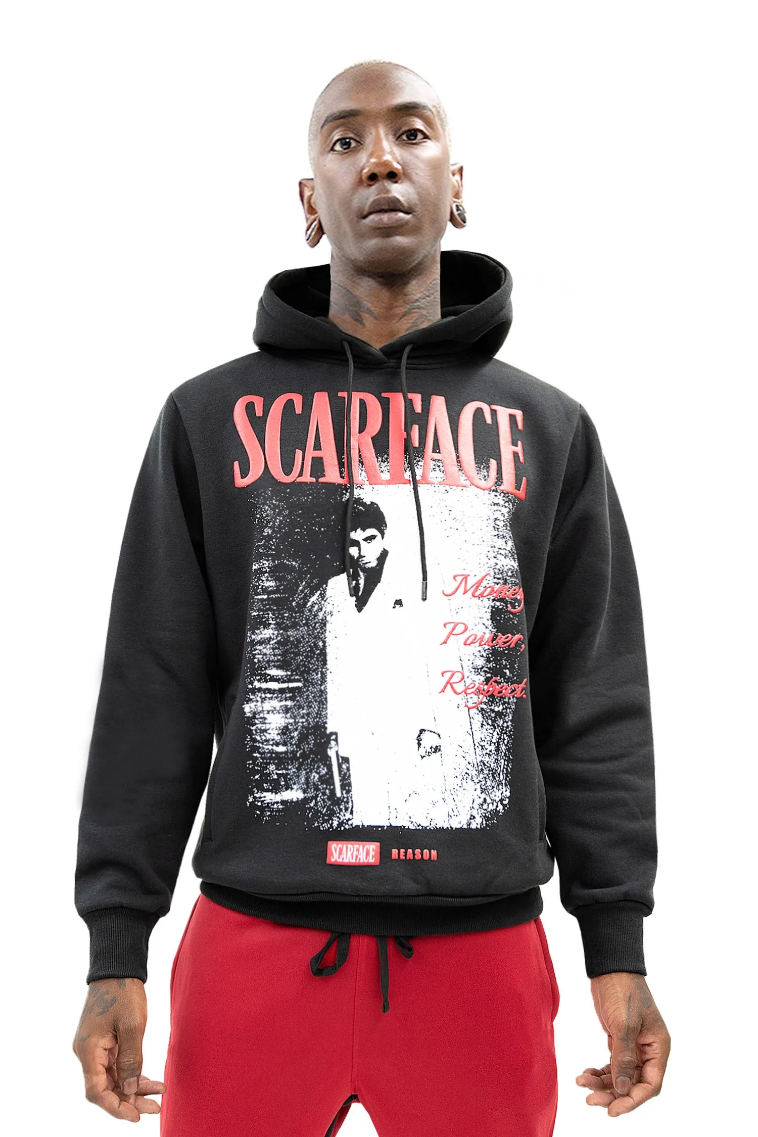 Men's Scarface Money Power Respect Graphic Print Hoodie sold by G-Style USA