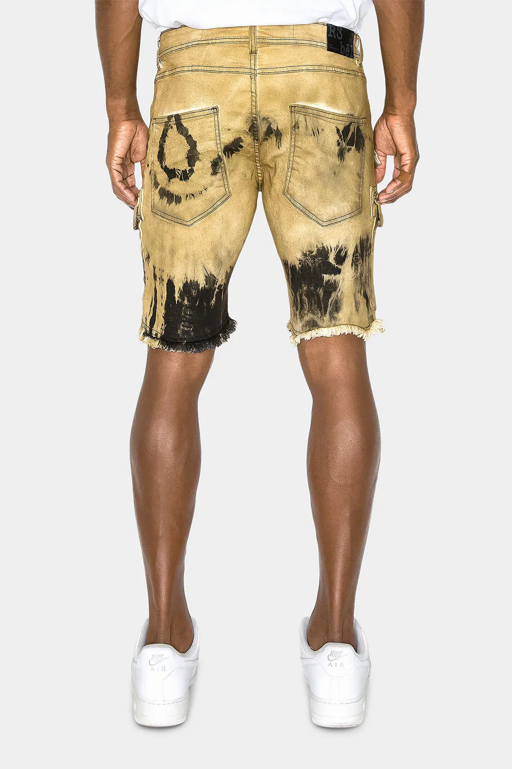 Slim Fit Dyed Cargo Denim Shorts sold by G-Style USA product image thumbnail 3