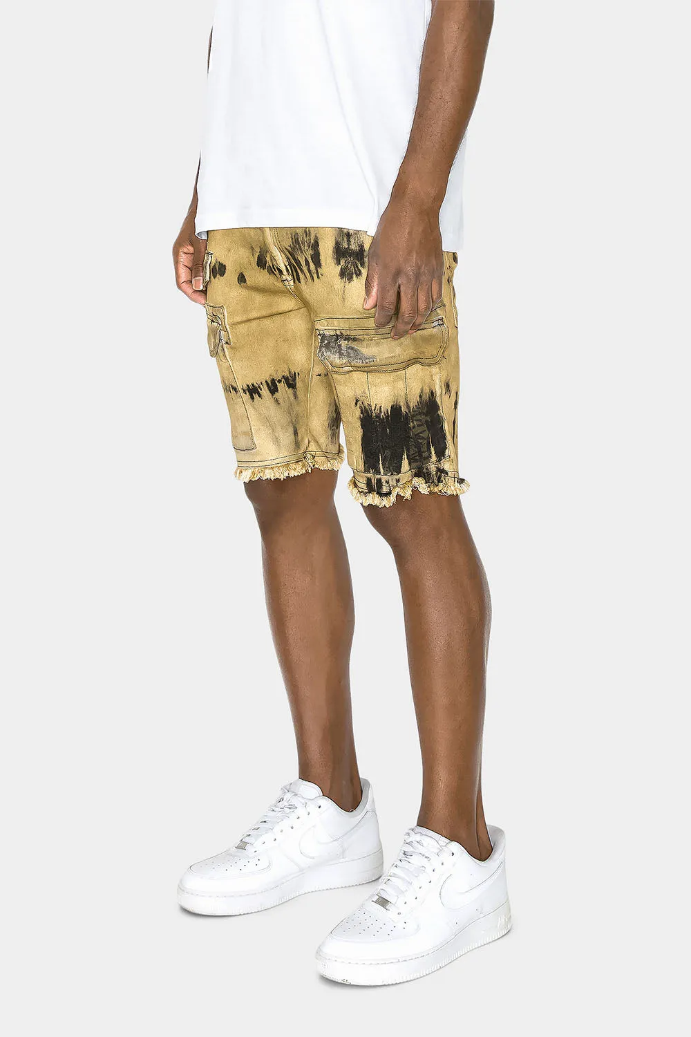 Slim Fit Dyed Cargo Denim Shorts sold by G-Style USA product image thumbnail 2