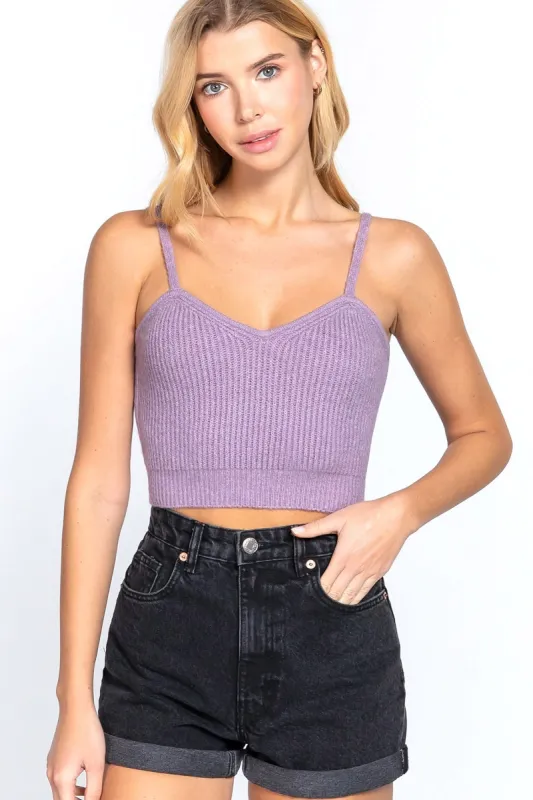 Women's Essential Sweetheart Neck Knit Cami Top sold by G-Style USA