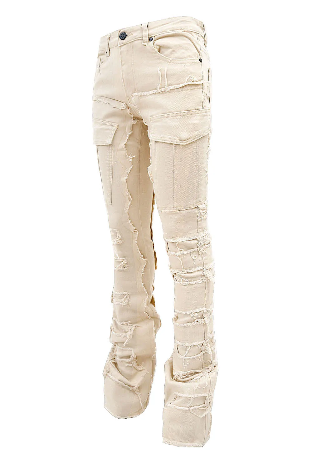 Men's Premium Multi Distressed Cargo Stacked Jeans sold by G-Style USA product image thumbnail 2