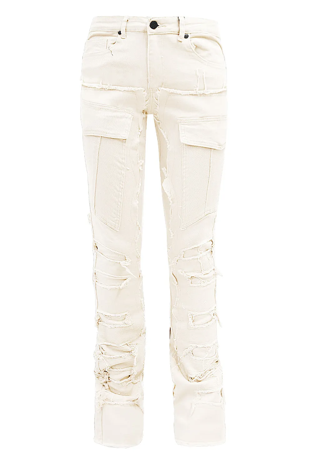 Men's Premium Multi Distressed Cargo Stacked Jeans sold by G-Style USA product image thumbnail 5