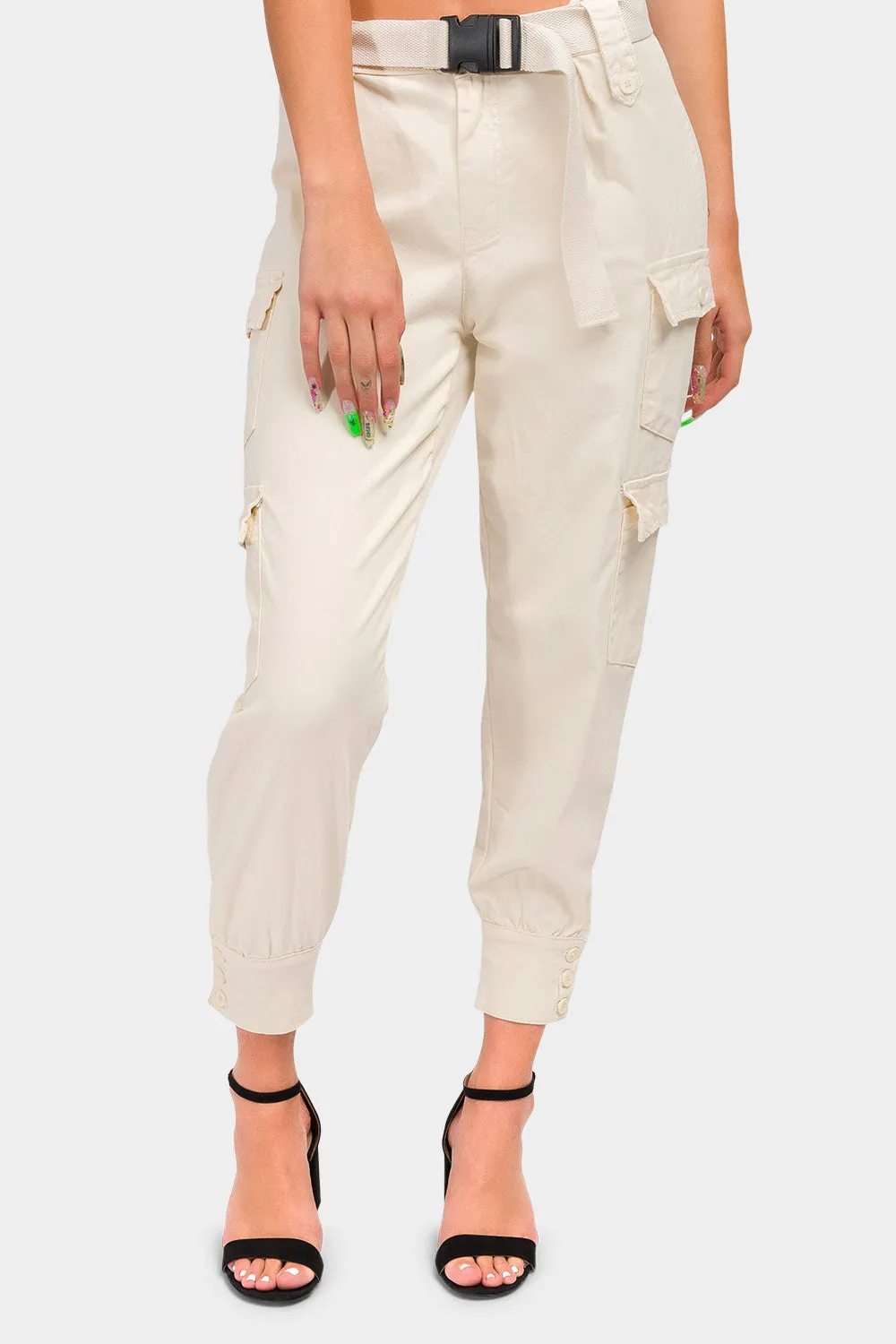 High Waist Cargo Pants with Belt sold by G-Style USA