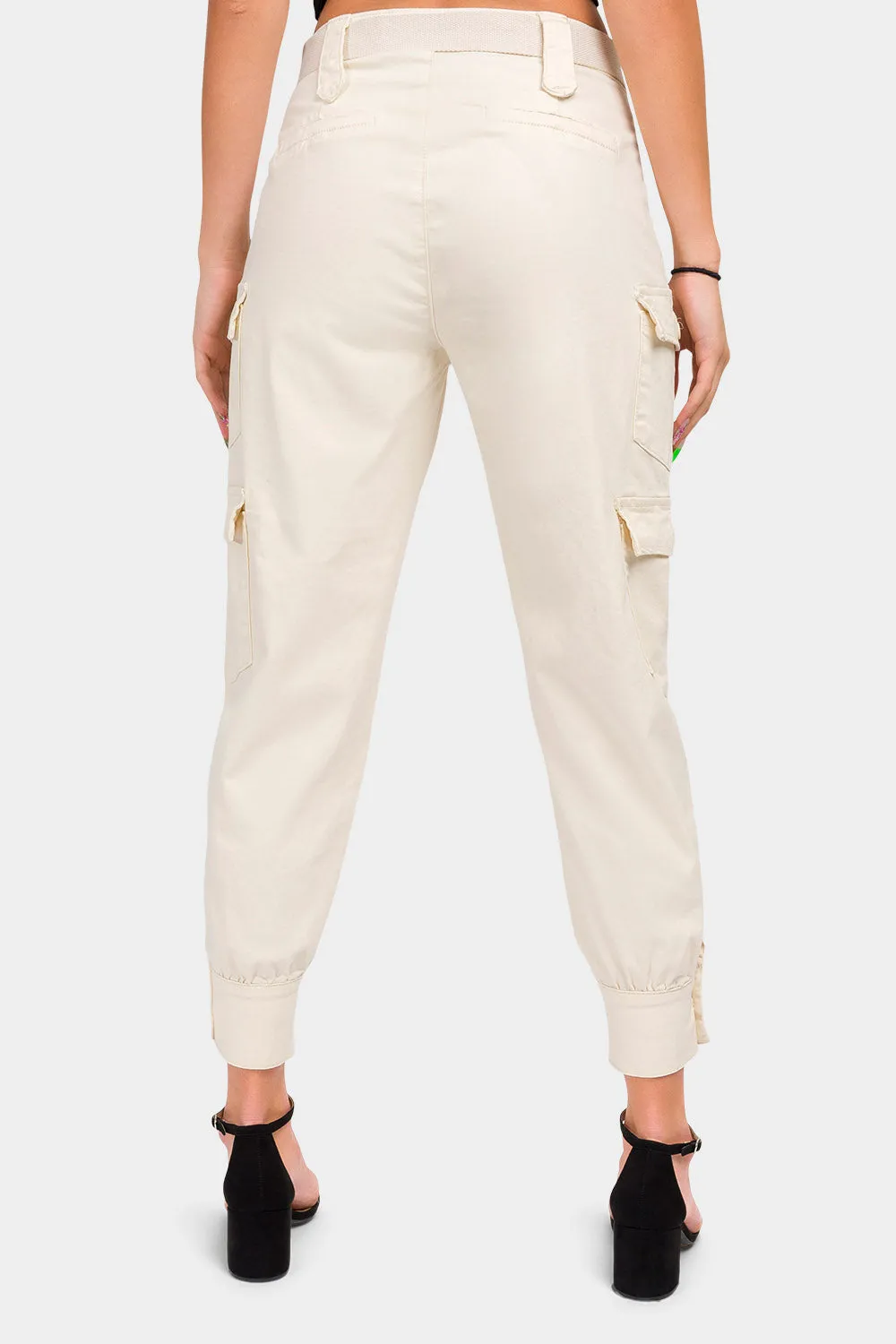 High Waist Cargo Pants with Belt sold by G-Style USA product image thumbnail 3