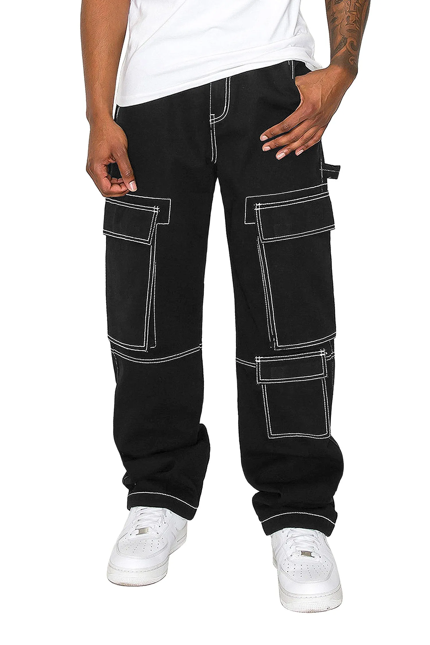 Men's Contrast Stitch Baggy Utility Pants sold by G-Style USA
