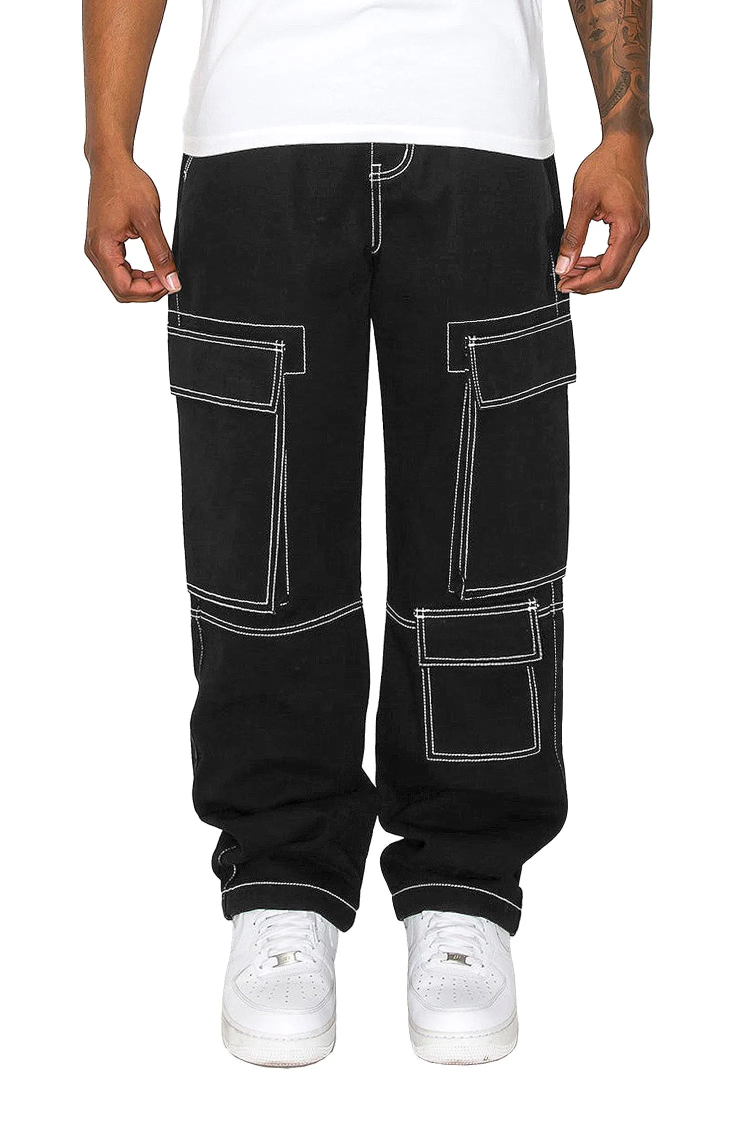 Men's Contrast Stitch Baggy Utility Pants sold by G-Style USA product image thumbnail 2