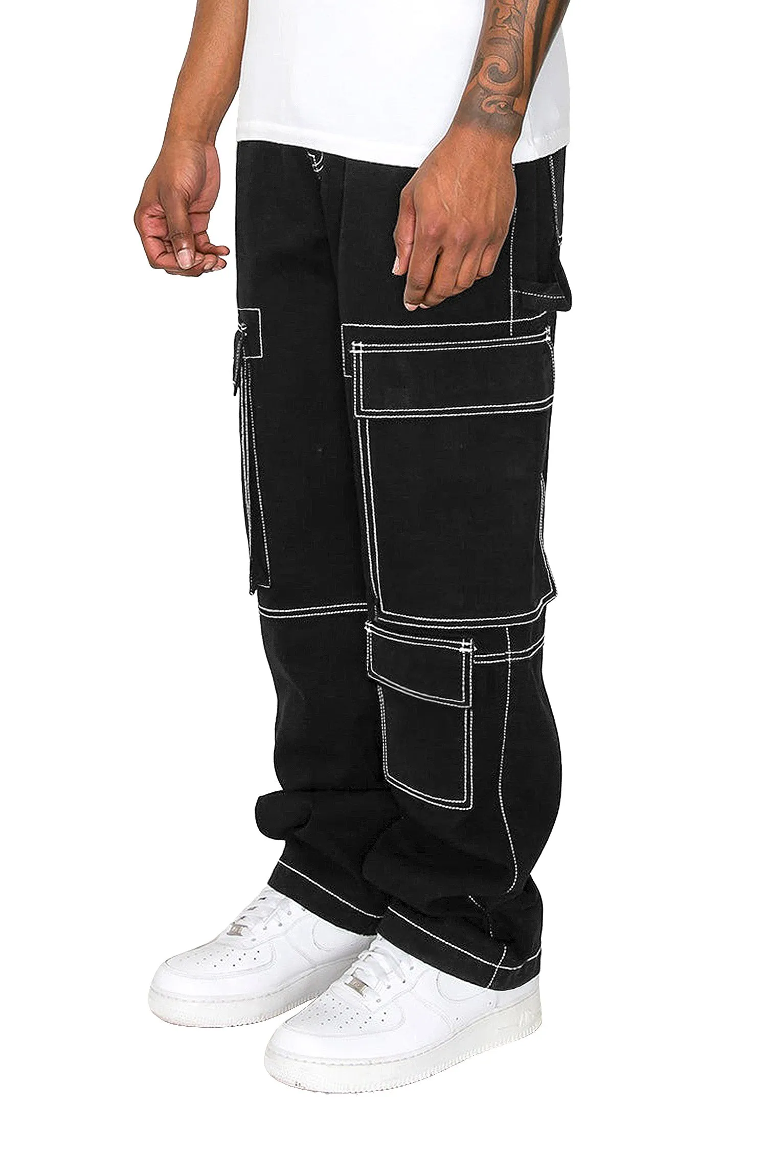 Men's Contrast Stitch Baggy Utility Pants sold by G-Style USA product image thumbnail 3