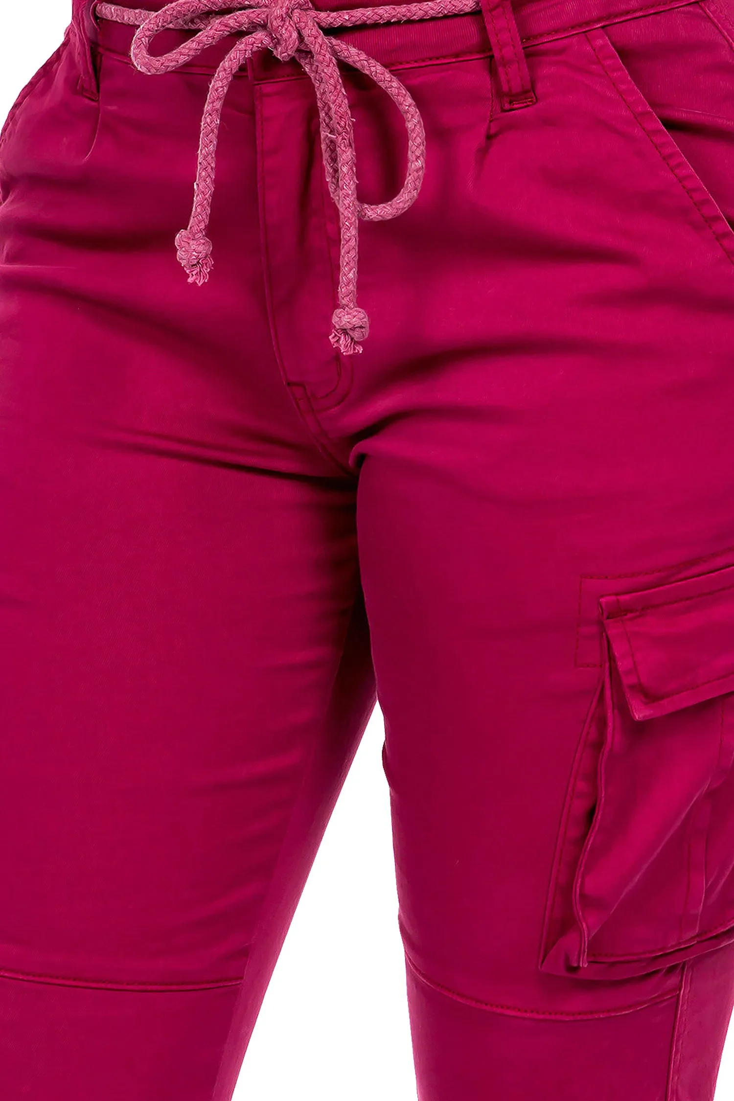 Women's Essential Basic Cropped Colored Cargo Joggers (New Colorways) sold by G-Style USA product image thumbnail 5