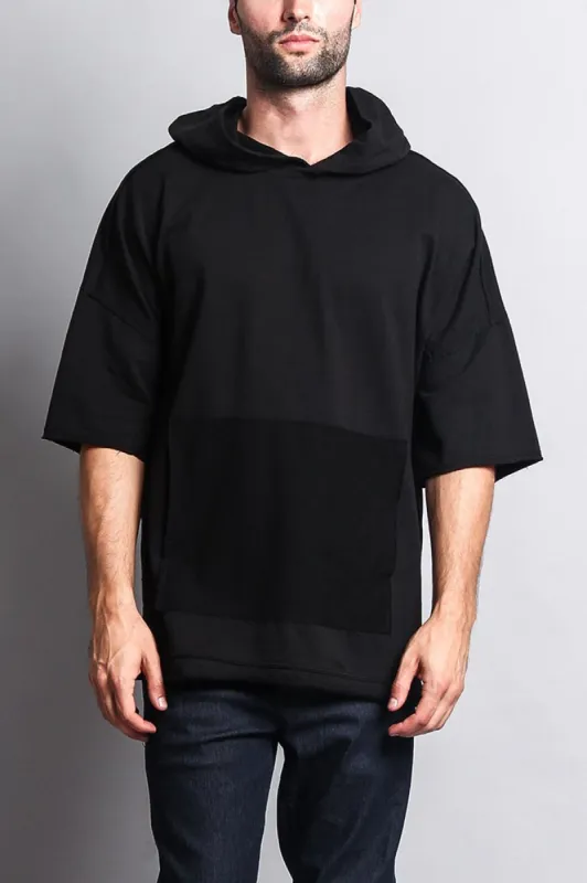 Men's Over Sized Hooded T-Shirt With Extended Hem sold by G-Style USA